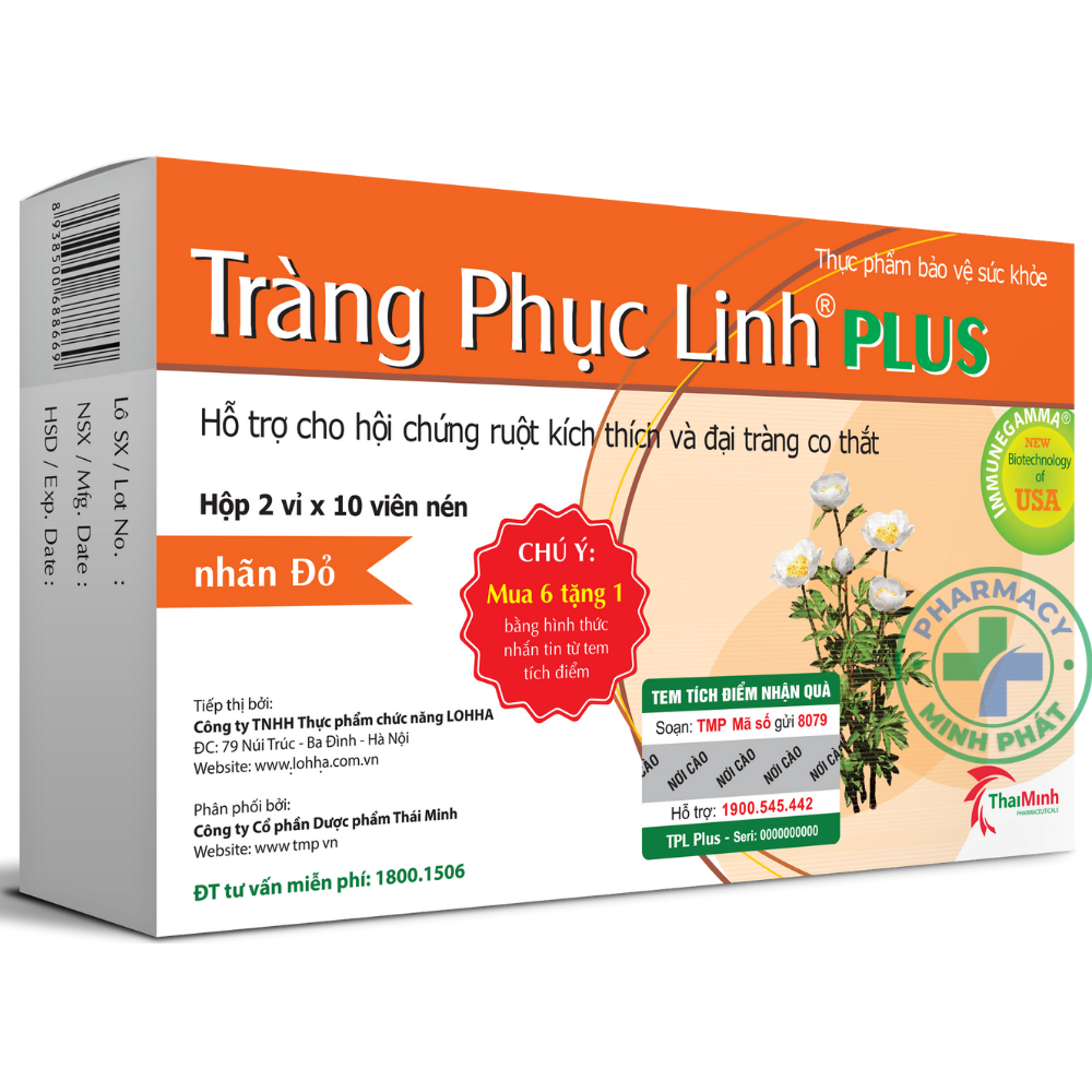 Viên Uống Tràng Phục Linh Plus Cải Thiện Hội Chứng Ruột Kích Thích (Hộp 20 Viên)